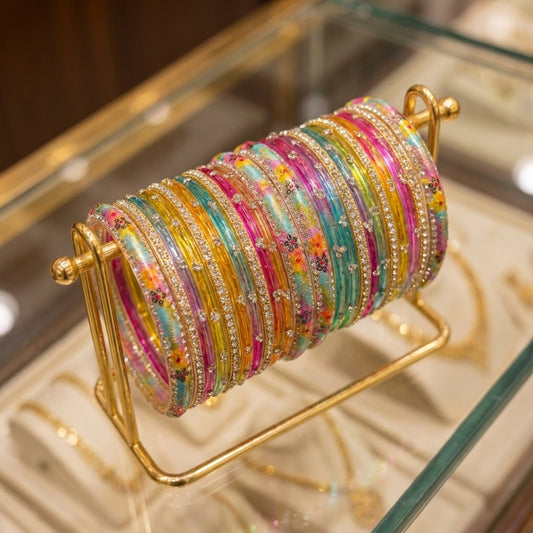 Traditional Multi Colour Chura Set