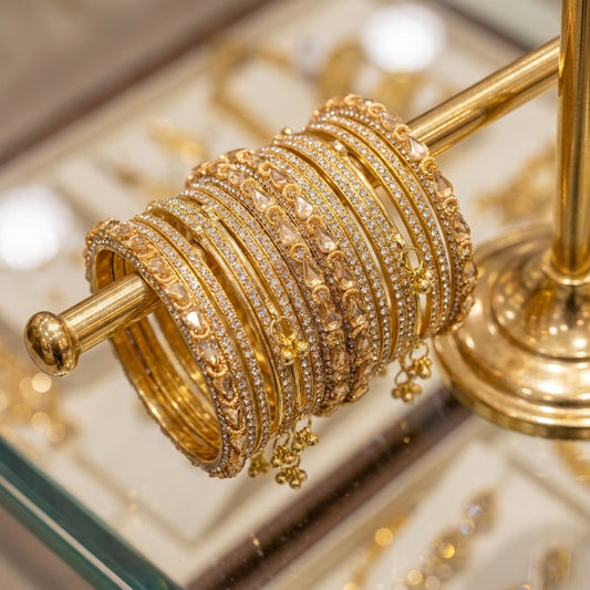 Golden Zarkan Chura Set