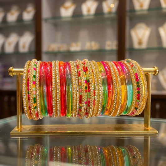 Premium Multicolor Jelly Bangle Set