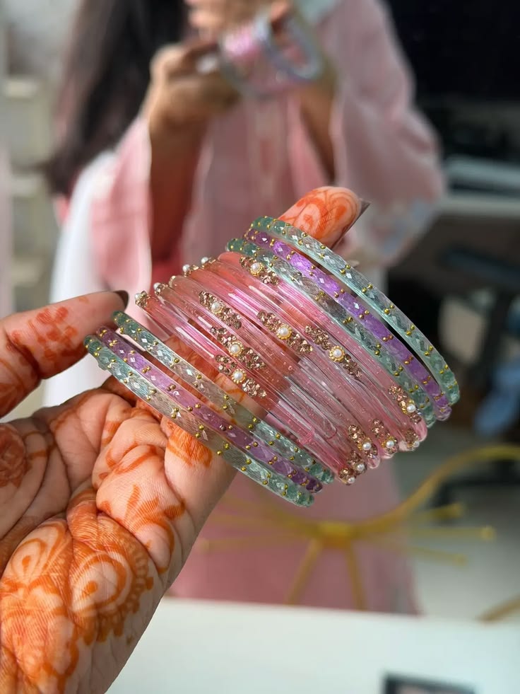 Pastel Jelly Bangles Set