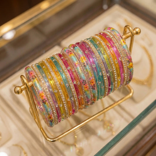 Traditional Multi Colour Chura Set