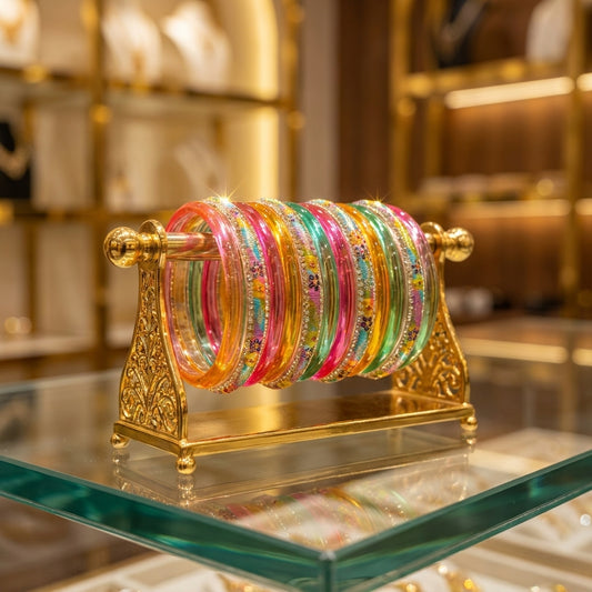 Viral Multicolor Jelly Bangles Chura Set