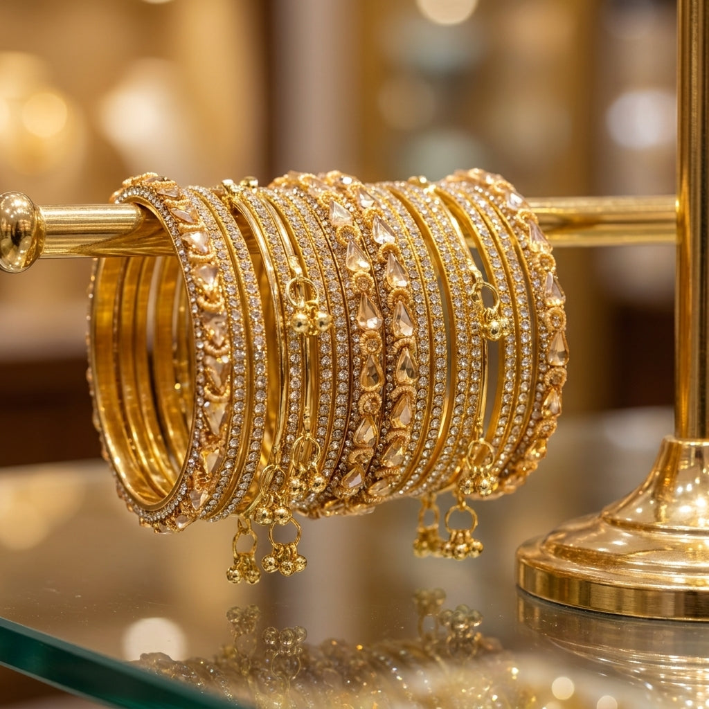 Golden Zarkan Chura Set