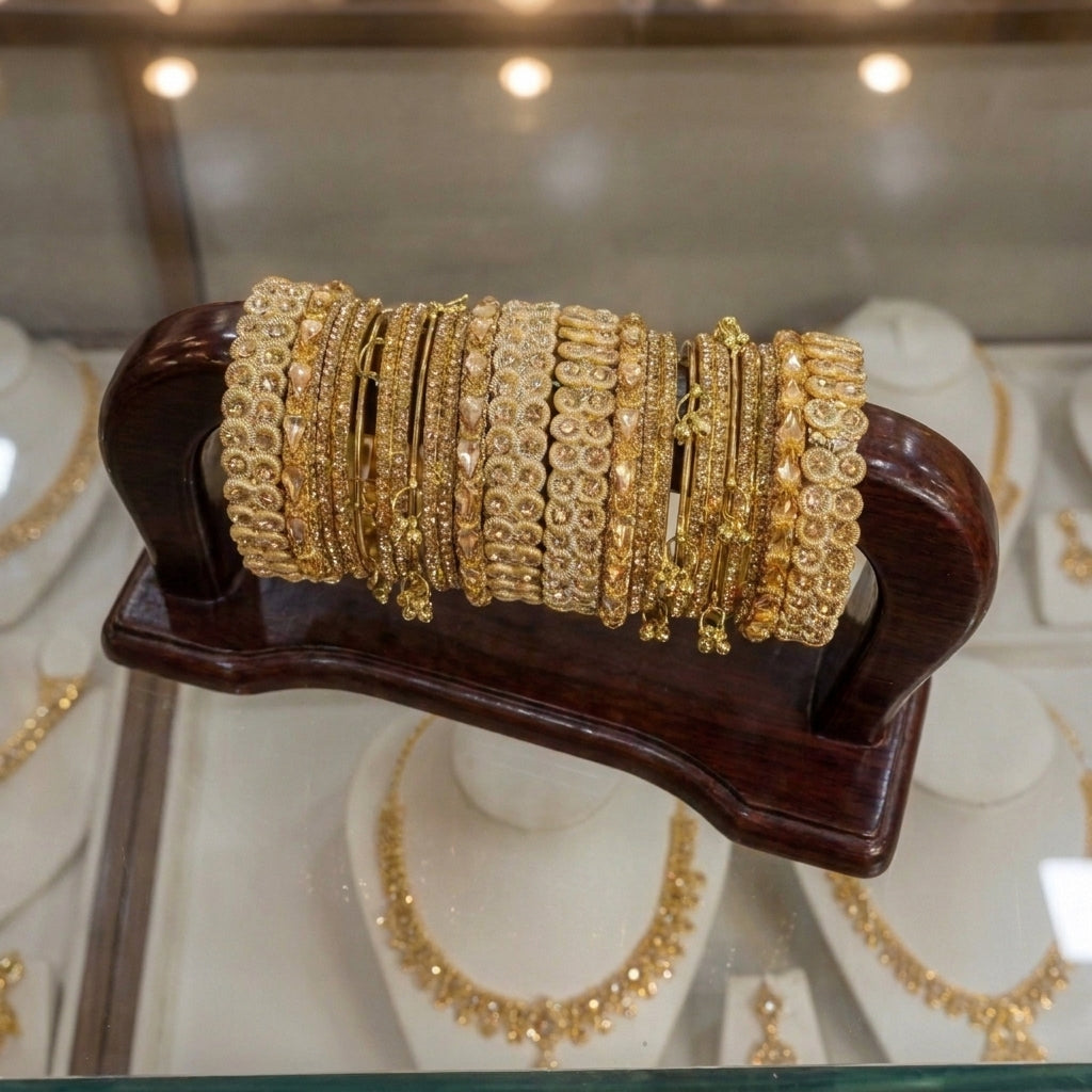Royal Golden Ghunghroo Chura Set