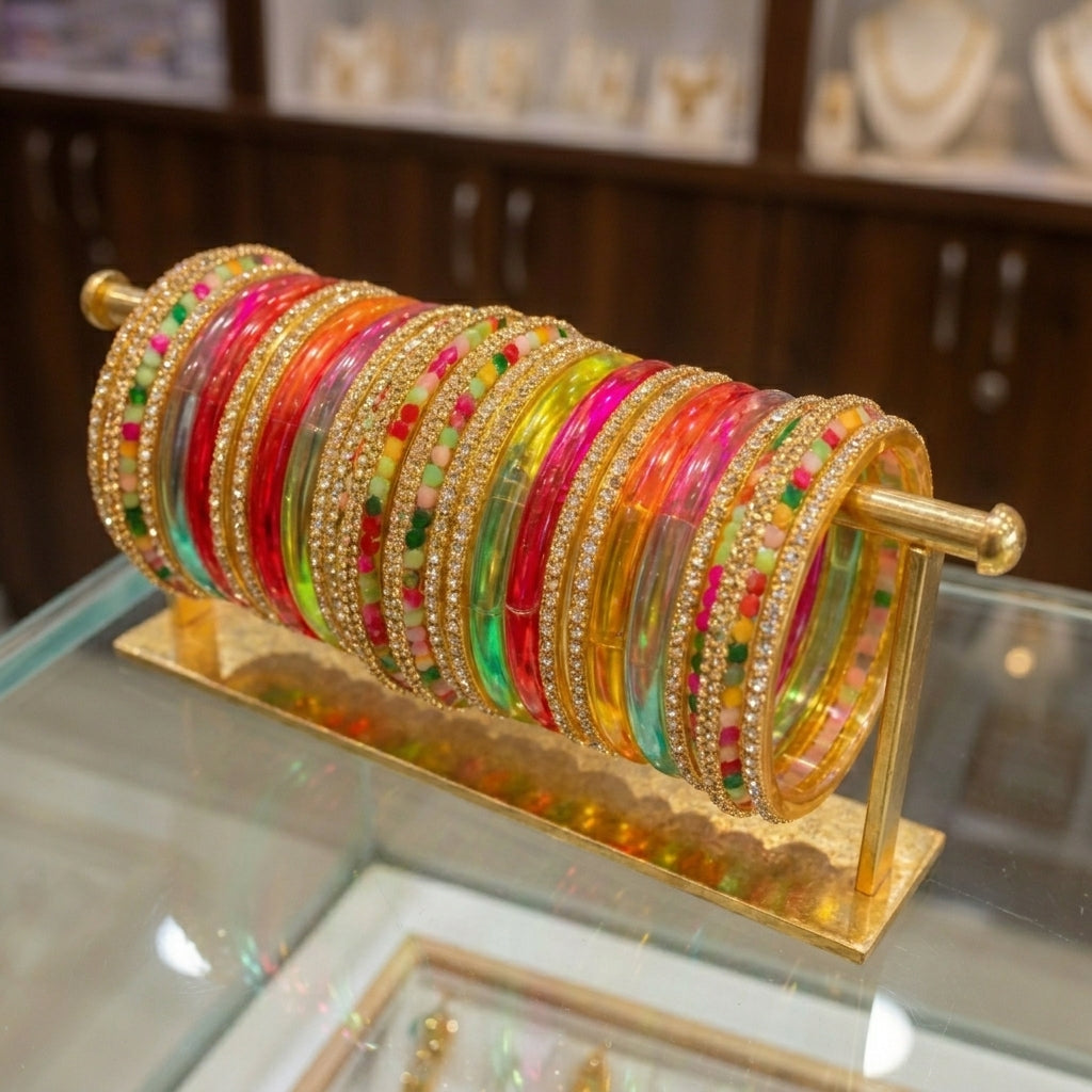 Premium Multicolor Jelly Bangle Set