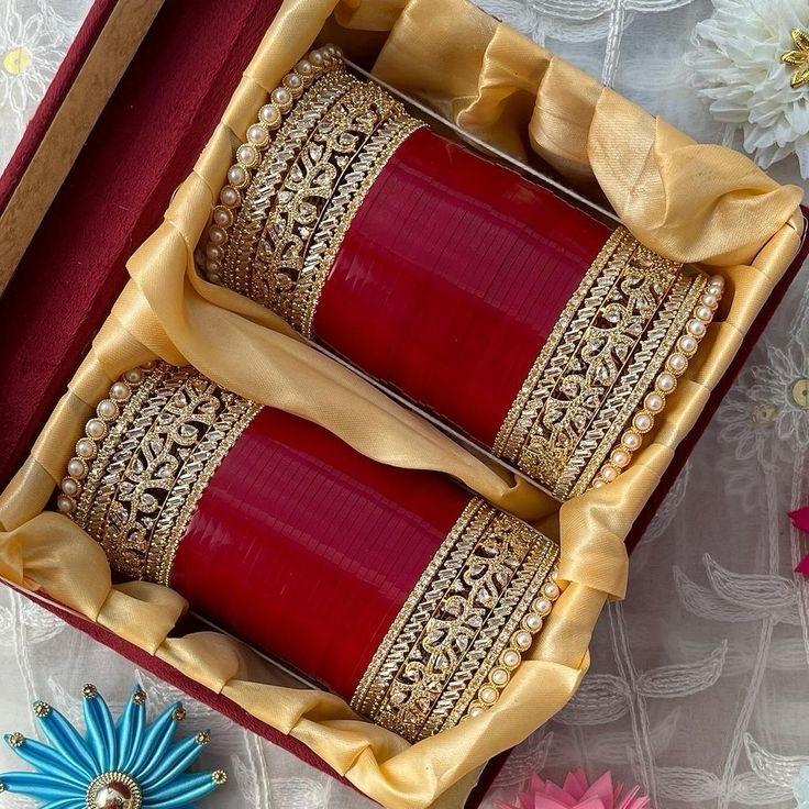 Royal Maroon Bridal Chura Set