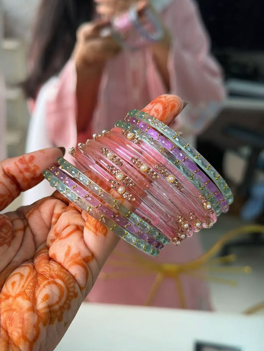 Pastel Jelly Bangles Set